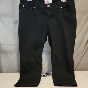 SO Black Ankle Cropped Jeans